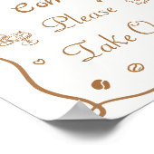 Liebe ist Brauender Kaffee Brautparty Geschenk Poster (Ecke)