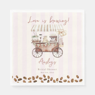 Liebe ist Brauender Kaffeewagen Junggesellinnenabs Serviette