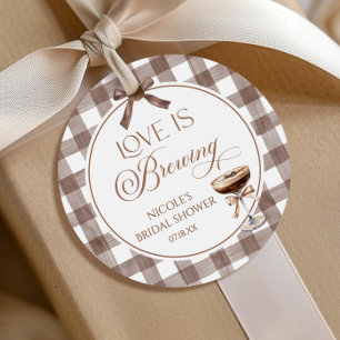 Liebe ist Brauerei Expresso Martini Schleife Braut Geschenkanhänger