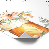 Liebe ist Brauereigetränke Bar signieren Brautpart Poster (Ecke)