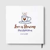 Liebe ist braun blaues Brautparty hinzufügen Namen Gästebuch (Rückseite)