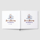 Liebe ist braun blaues Brautparty hinzufügen Namen Gästebuch (Voll)