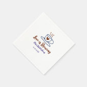Liebe ist braun blaues Brautparty hinzufügen Namen Serviette (Ecke)