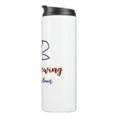 Liebe ist braun blaues Brautparty hinzufügen Namen Thermosbecher (Nach rechts gedreht)