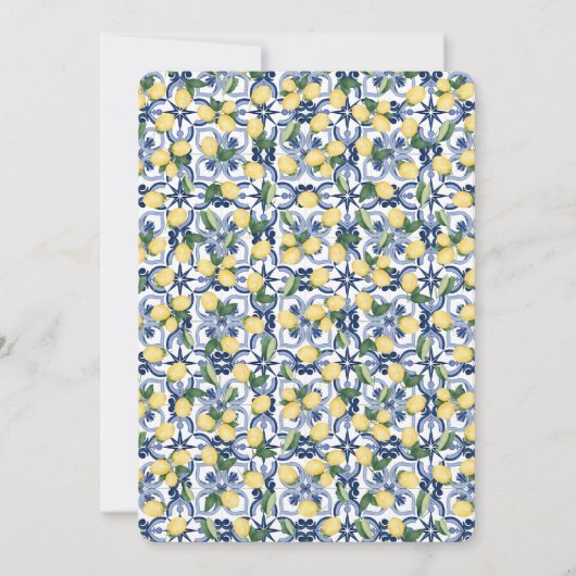 Liebe ist Brautparty Brechen Kaffee Mittelmeer Einladung (Rückseite)