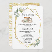 Liebe ist Brautparty Brewing Kaffeegärten Einladung (Vorne/Hinten)