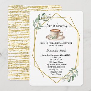 Liebe ist Brautparty Brewing Kaffeegärten Einladung