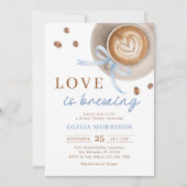 Liebe ist Brautparty Kaffee Einladung (Vorderseite)