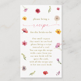 Liebe ist Brautparty-Rezept-Anfrage blühen Begleitkarte
