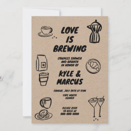 Liebe ist Break Coffee Theme Couple Dusche Brunch Einladung