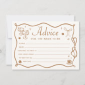 Liebe ist Brechen Coffee Brautparty Advice Card Einladung (Vorderseite)