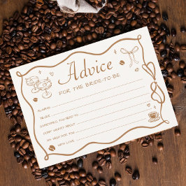 Liebe ist Brechen Coffee Brautparty Advice Card Einladung