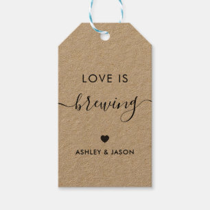 Liebe ist Brechen, Coffee Gift Tag, Kraft Gefallen Geschenkanhänger