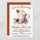 Liebe ist Brechen, heißer Kakao, Kaffee, Brautpart Einladung (Vorne/Hinten)