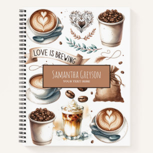 Liebe ist Brechen Kaffee Lover Niedlich Notizblock