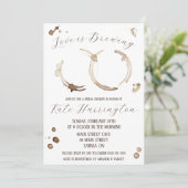 Liebe ist Brechen, Kaffee, Stains, Brautparty Einladung (Stehend Vorderseite)