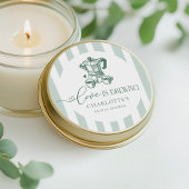 Liebe ist Brechen Modernes Kaffee Brautparty Runder Aufkleber