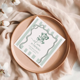 Liebe ist Brechen Modernes Kaffee Brautparty Serviette