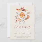 Liebe ist Breffee Brunch Engagement Party Einladung (Vorderseite)