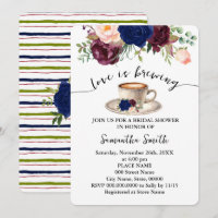 Liebe ist Brewing Blue Brautparty Kaffee Party