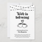 Liebe ist Brewing Coffee Tees Paare / Brautparty Einladung (Vorderseite)