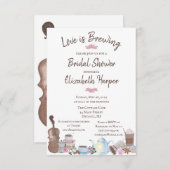 Liebe ist Brewing, Kaffeemaschine Dusche Einladung (Vorne/Hinten)