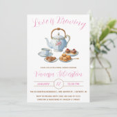 Liebe ist Brewing, Nachmittagstee, Brautparty Einladung (Stehend Vorderseite)