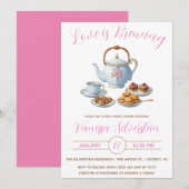 Liebe ist Brewing, Nachmittagstee, Brautparty Einladung (Vorne/Hinten)