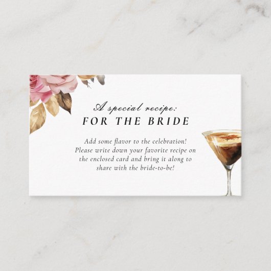 Liebe ist Brewing Recipe Request Brautparty Begleitkarte (Vorderseite)