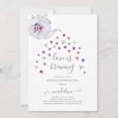 Liebe ist Brewing Tee Party Brautparty Einladung (Vorderseite)