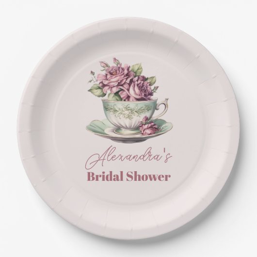 Liebe ist Brewing Tee Party Brautparty Pappteller (Vorderseite)