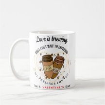 Liebe ist Brewing" Valentinstag Kaffee Tasse