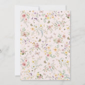 Liebe ist Brewing Wildblume Brautparty Tee Party Einladung (Rückseite)