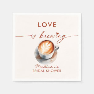 Liebe ist brodelnder Kaffee Hochzeitsdusche Serviette