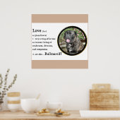 Liebe ist Bullmastiff Poster (Küche)
