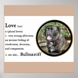 Liebe ist Bullmastiff Poster
