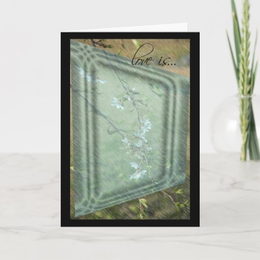 Liebe ist~ Cherry Blossom Jubiläumskarte Karte (Vorderseite)