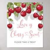 Liebe ist Cherry Sweet Nehmen Sie eine Leckerei Poster (Vorne)