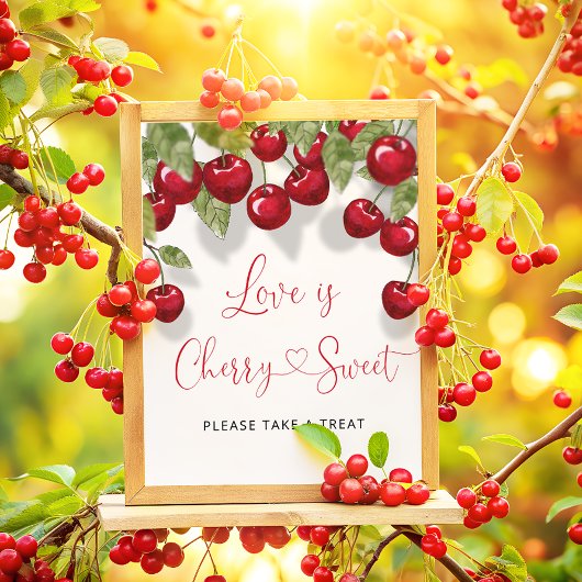Liebe ist Cherry Sweet Nehmen Sie eine Leckerei Poster