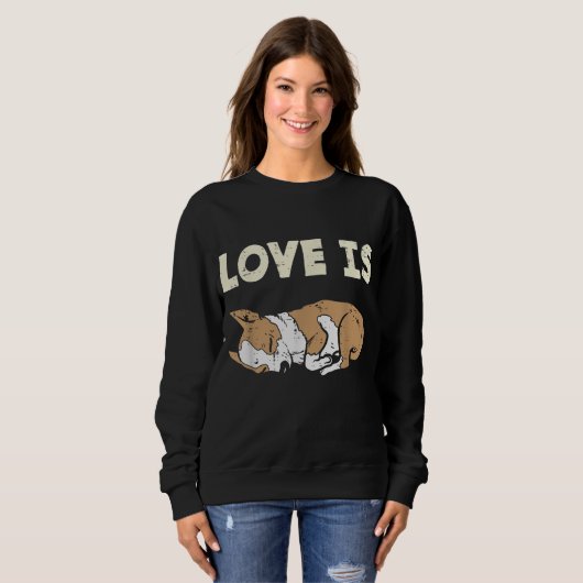 Liebe ist Chihuahua Chiwawa Tier Hund Lover Eigene Sweatshirt (Vorne ganz)