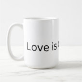 Liebe ist Cool Kaffeetasse (Links)