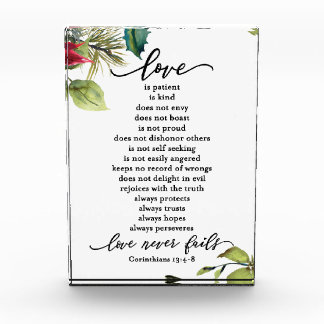 Liebe ist Corinthians Scripture Verse Couple's Fotoblock