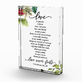 Liebe ist Corinthians Scripture Verse Couple's Fotoblock (Rechts)