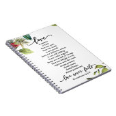 Liebe ist Corinthians Scripture Verse Couple's Notizblock (Rechte Seite)