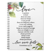 Liebe ist Corinthians Scripture Verse Couple's Notizblock (Vorderseite)