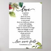 Liebe ist Corinthians Scripture Verse Couple's Poster (Vorne)