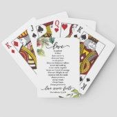 Liebe ist Corinthians Scripture Verse Couple's Spielkarten (Rückseite)