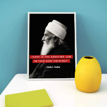 "Liebe ist das Bestste Gesetz" Bahai Typografy Pos