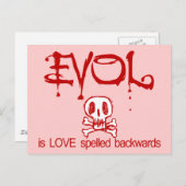 Liebe ist das Böse Postkarte (Vorne/Hinten)