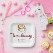 Liebe ist das Brautparty Breing Coffee Pappteller (Party)